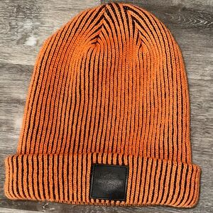 Harley Davidson Orange Stripe Knit Beanie